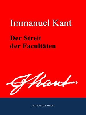 cover image of Der Streit der Facultäten